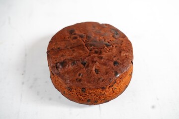 Traditional Kerala plum Christmas fruit cake, selective focus