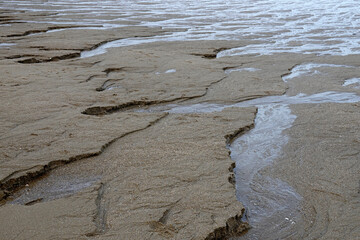 Banc de sable à marée basse