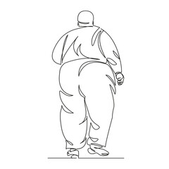 fat man from the back