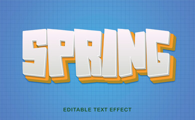 Text Effect Spring Fully Editable