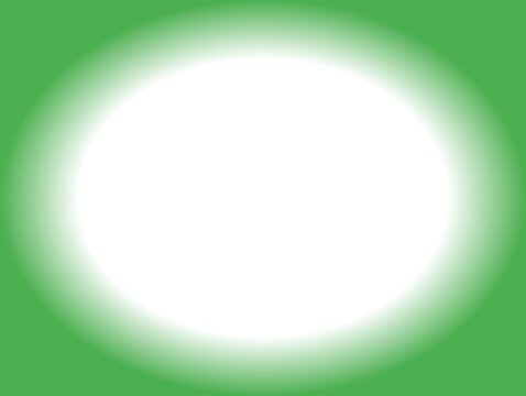 The green background has a white oval space with a light dark green gradient.