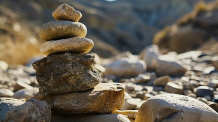 A Tower of Stacked Rocks