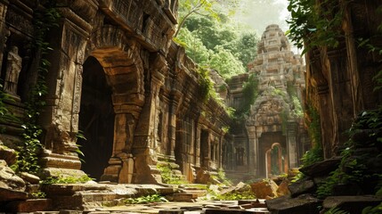 The Mystical Ruins of an Ancient Temple in the Heart of the Jungle