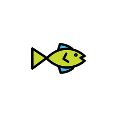 Fish Food Sea Filled Outline Icon