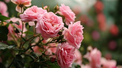 A Bunch of Pink Flowers That Are Blooming