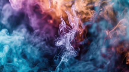 Colorful Smoke Dancing in the Air