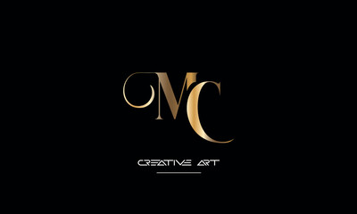 CM, MC, C, M abstract letters logo monogram