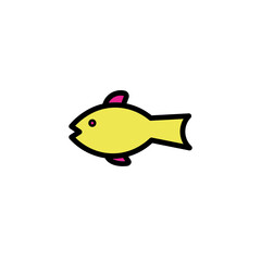 Fish Fishing Sea Filled Outline Icon