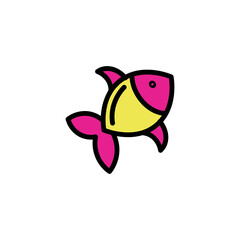 Fish Fishing Sea Filled Outline Icon