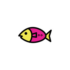 Fish Fishing Sea Filled Outline Icon