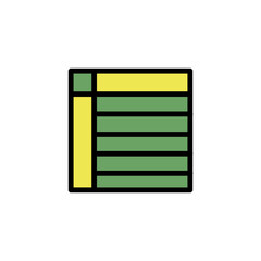 Grid Align Page Filled Outline Icon