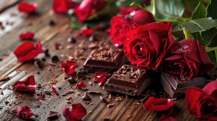 Valentine, Chocolate, Roses