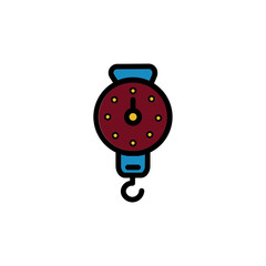 Fish Hook Rod Filled Outline Icon