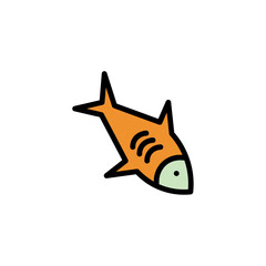 Fish Food Sea Filled Outline Icon