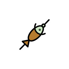 Food Animal Fish Filled Outline Icon