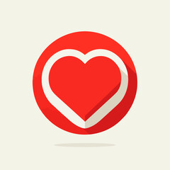 Heart, love, romance or valentine's day vector icon for apps and websites