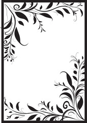 Subtle Grandeur Artistic Decorative Frame in Vector Black Edgy Elegance Vector Black Frame Logo Icon Design