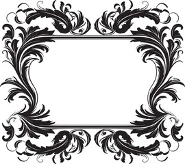 Enigmatic Appeal Black Frame Icon Vector for Logos Contemporary Classic Artistic Decorative Frame Vector
