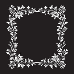 Minimalist Ornament Black Frame Icon in Vector Design Subtle Grandeur Artistic Decorative Frame in Vector Black