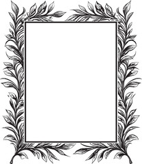 Harmonious Fusion Artistic Decorative Frame Vector Black Elegant Precision Vector Black Frame Logo Icon Design