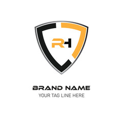 logo for company called rh letter logo .