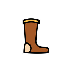 Boots Shoes Rubber Filled Outline Icon
