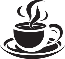 Mug Mastery Vector Black Logo Icon of Coffee Cup Savoring Moments Black Logo Icon of Coffee Cup