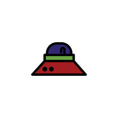 Hat Cap Fashion Filled Outline Icon