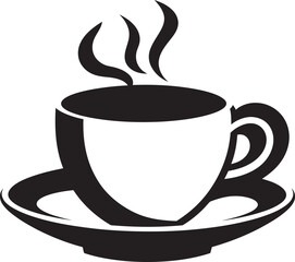 Savoring Moments Black Logo Icon of Coffee Cup Brewing Delight Coffee Cup Vector in Black Icon