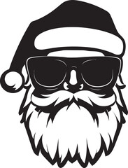 Cool Yule Iconic Cool Santa Black Vector Iced Out Santa Style Vector Cool Black