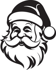 Frosty St. Nick Vibes Cool Black Vector Chill Kris Kringle Vector Black Cool Santa