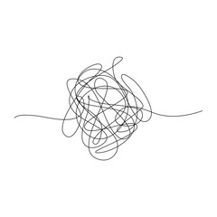 Set of scribble brush strokes