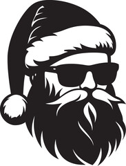 Frosty St. Nick Charm Cool Vector Black Chill Kris Kringle Vector Cool Black Santa