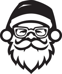 Chill Kris Kringle Cool Black Vector Santa Arctic Spirit Santa Vector Black Cool Santa
