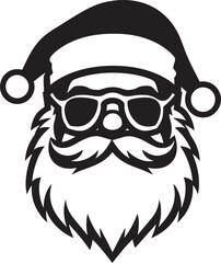 Chill Kris Kringle Vector Cool Black Santa Arctic Spirit Santa Cool Black Santa Vector