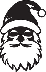 Icy Santa Swagger Cool Vector Design Arctic Santa Vibes Black Logo Style