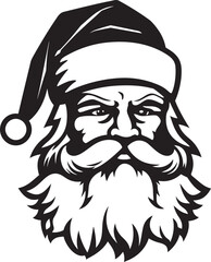 Polar Claus Style Vector Black Cool Cool Yule Kris Kringle Black Vector Chic