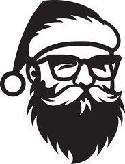 Obraz premium Iced Out Santa Style Vector Cool Black Chill Claus Appeal Cool Black Vector Santa