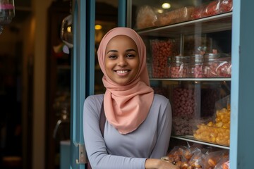 Celebrating Women in Business - A Portrait of A Young Woman Smiling as a Proud Bakery Owner