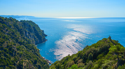 Hiking between Portofino, San Fruttuoso and Camogli in Italian Riviera in Liguria