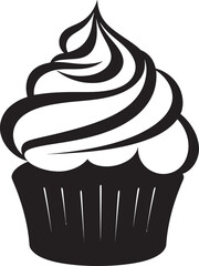 Whipped Perfection Vector Black Cupcake Delectable Temptation Black Cupcake Icon