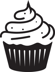 Whipped Perfection Vector Black Cupcake Delectable Temptation Black Cupcake Icon