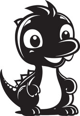 Tiny T Rex Treasures Black Logo Icon Whimsical Dino Elegance Black Logo