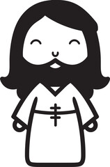 Redeeming Grace Cute Black Jesus Vector Saviors Smile Cartoon Jesus Black Icon