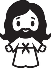 Redeeming Grace Cartoon Jesus Black Divine Comfort Cute Black Jesus Icon