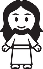 Redeeming Presence Black Logo Divine Shepherd Jesus Cartoon Icon