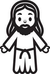 Holy Grace Black Vector Design Saviors Love Cartoon Black Icon