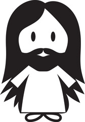 Holy Embrace Cartoon Jesus Black Divine Compassion Cute Black Jesus