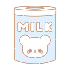 レトロな粉ミルクの缶★PNG