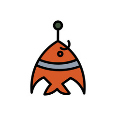 Activity Fishing Leisure Filled Outline Icon